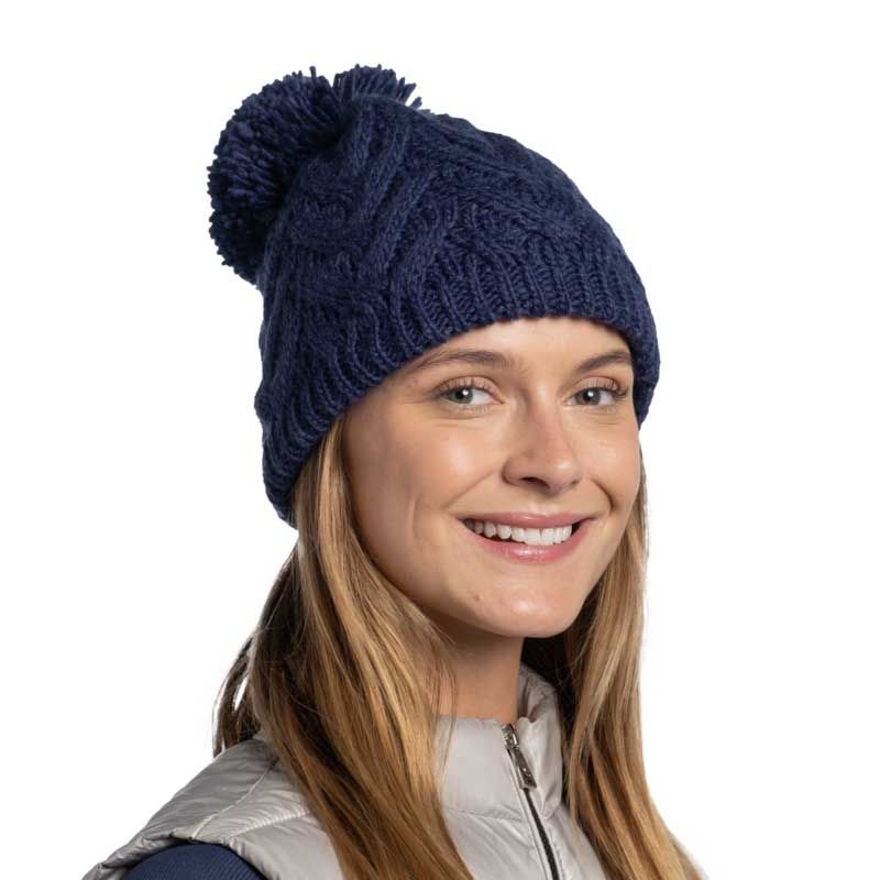 BUFF KNITTED & FLEECE BEANIE CARYN MIDNIGHT
