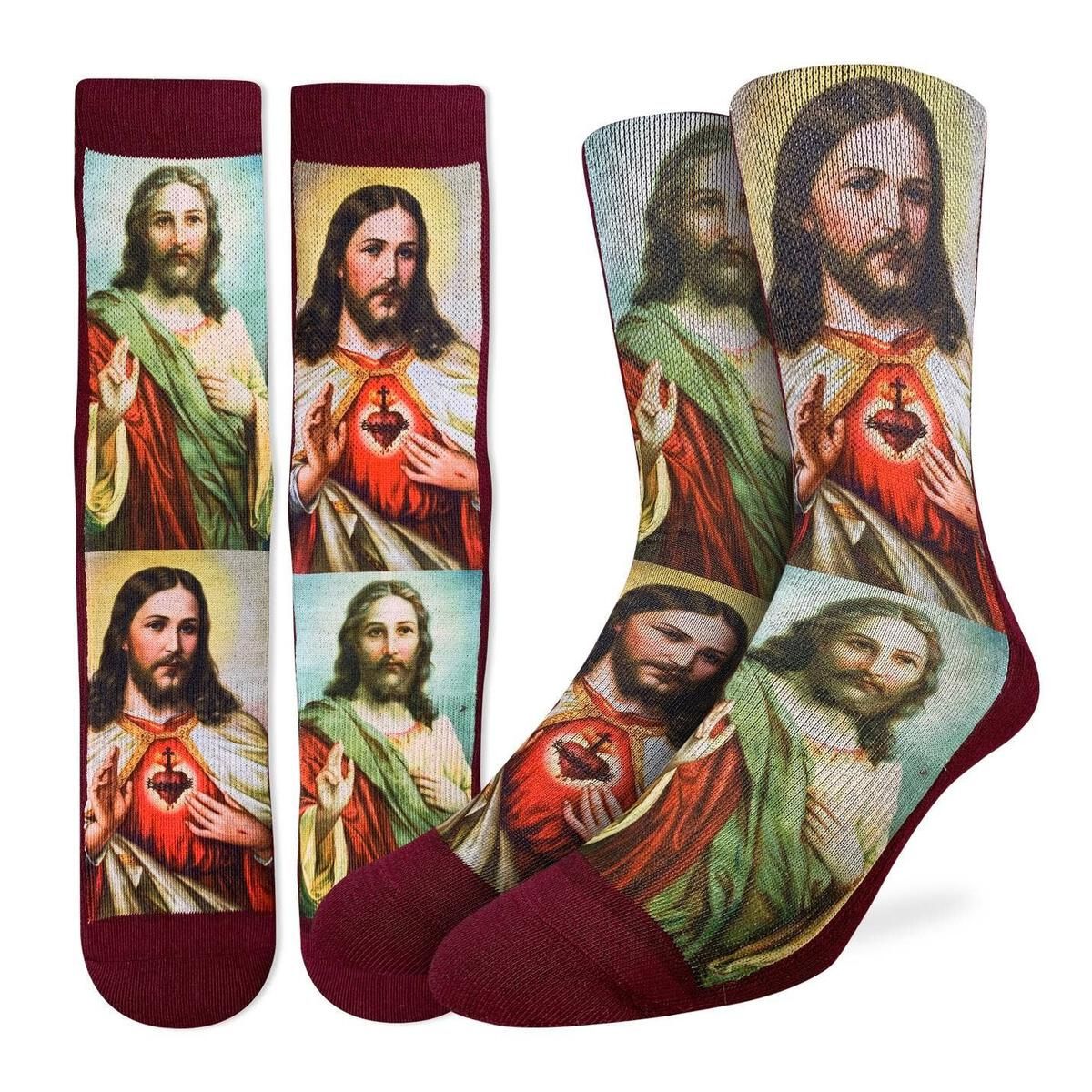 Good Luck Sock Active Fit Jesus Socks M 8 - 13 Good Luck Sock Active Fit Jesus Socks M 8 - 13