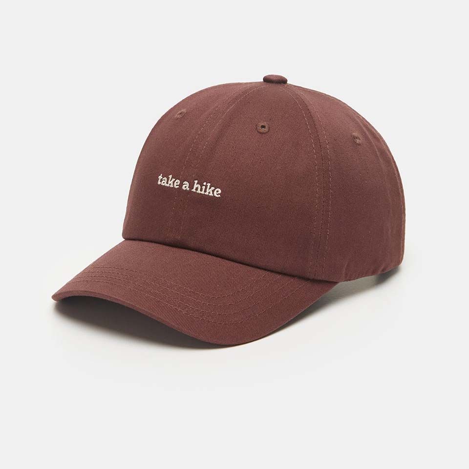 tentree Slogan Peak Hat Deep Mahogany/Take a Hike