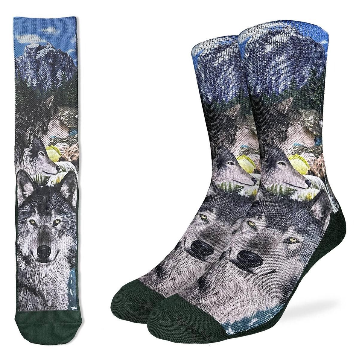 Good Luck Sock Active Fit Pack of Wolves Socks M 8 - 13 Good Luck Sock Active Fit Pack of Wolves Socks M 8 - 13