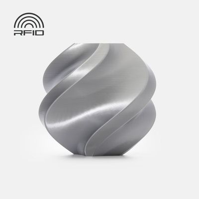 Bambu Lab PLA SILK +  SILVER Filament with Spool