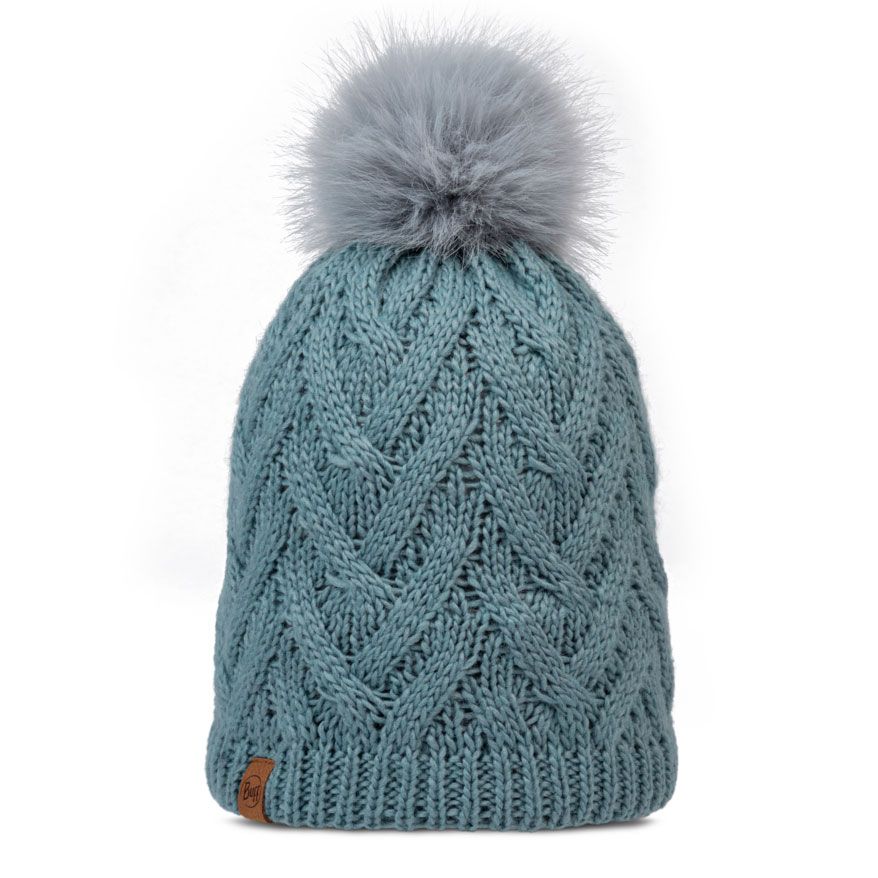 Buff Knitted & Fleece Beanie Caryn BLUE GLASS