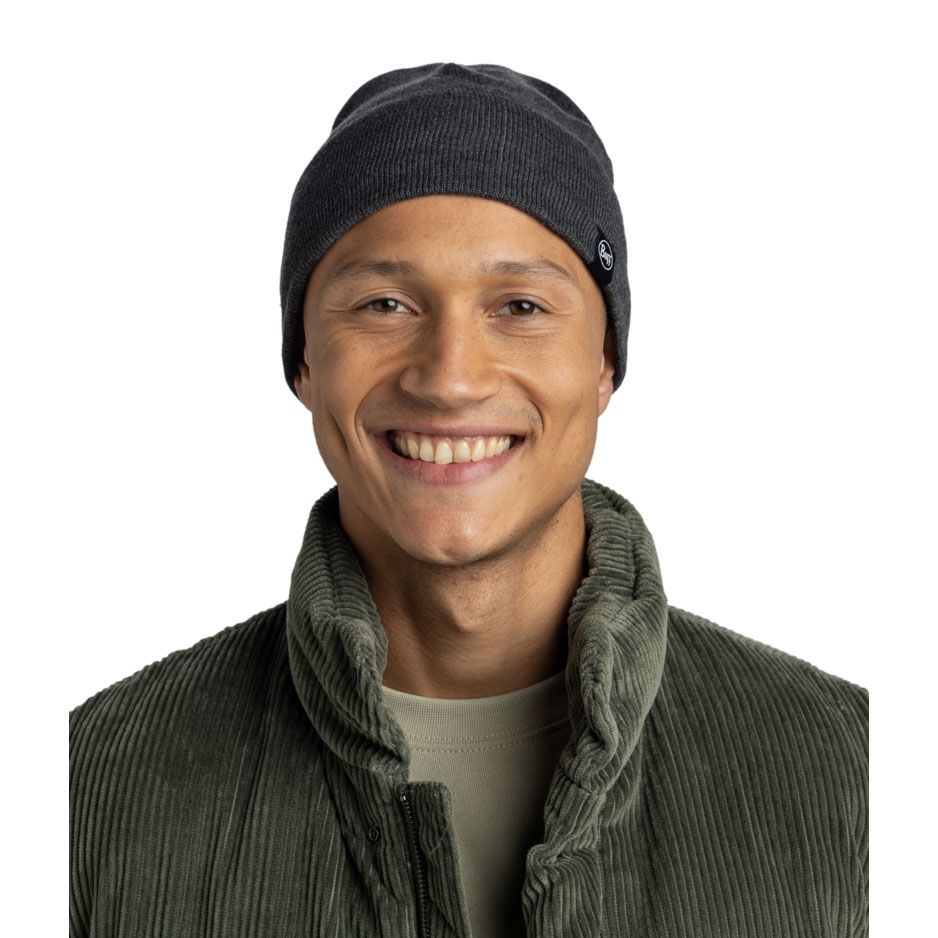 Buff Knitted & Fleece Band Beanie Lilon Short HEATHER GREY