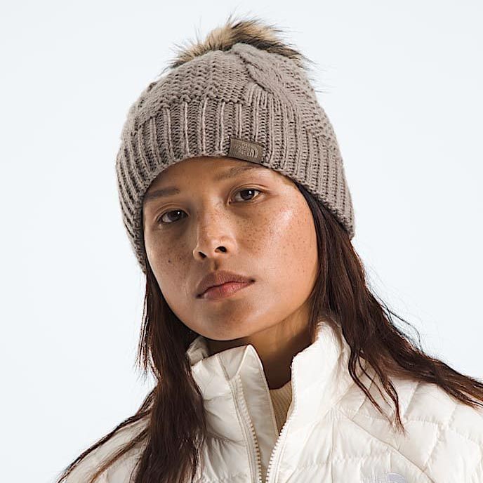 The North Face W Oh Mega Beanie Mocha Brown