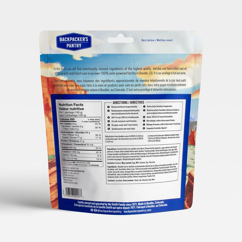 Backpacker's Pantry Pad Thai with Chicken - Single Serve