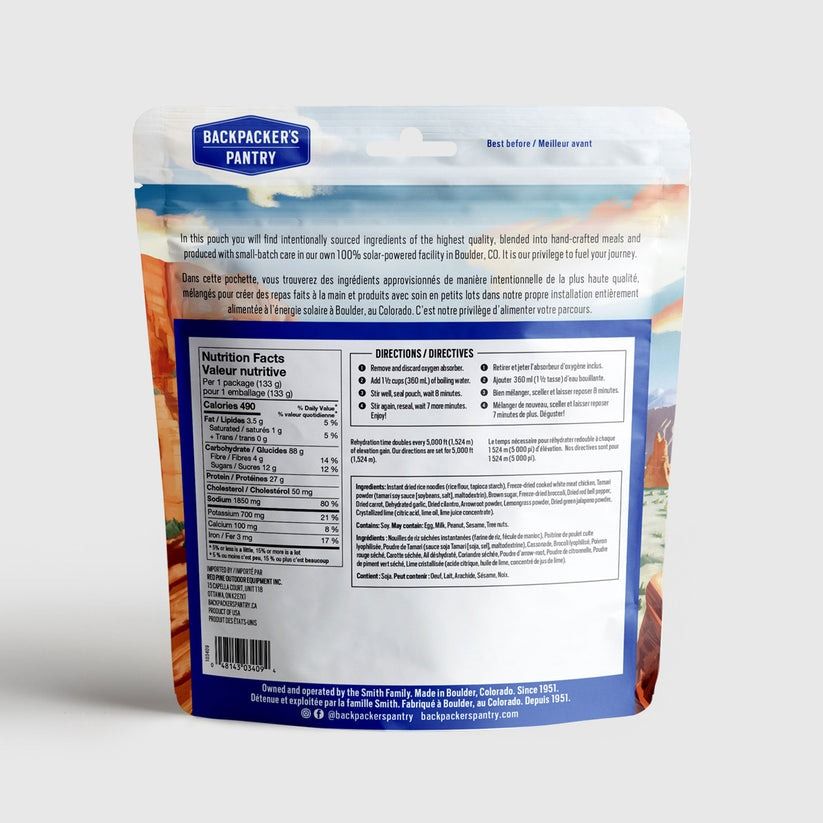 Backpacker's Pantry Drunken Noodles with Chicken - Single Serve