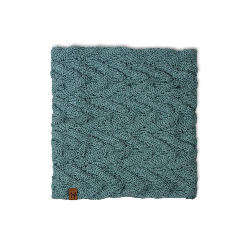 Buff Knitted & Fleece Neckwarmer Caryn Blue Glass