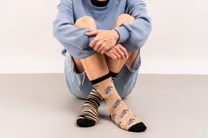 Friday Sock Co. Zebra Print Socks W 5 - 10