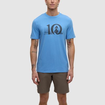 tentree M Lake Life Logo T-Shirt Blue Lagoon/Graphite