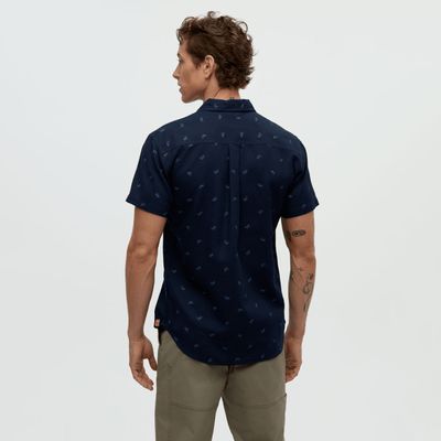 tentree M Bike Around Mancos Shirt Blue/Bike Around