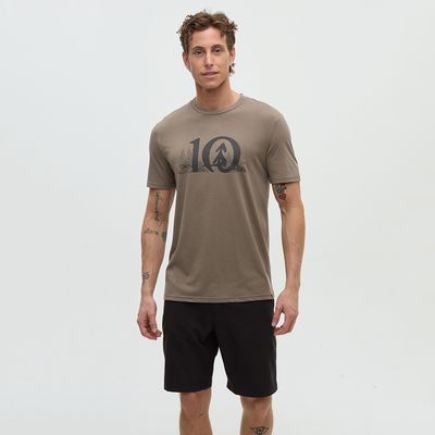 tentree M Lake Life Logo T-Shirt Clay/Graphite