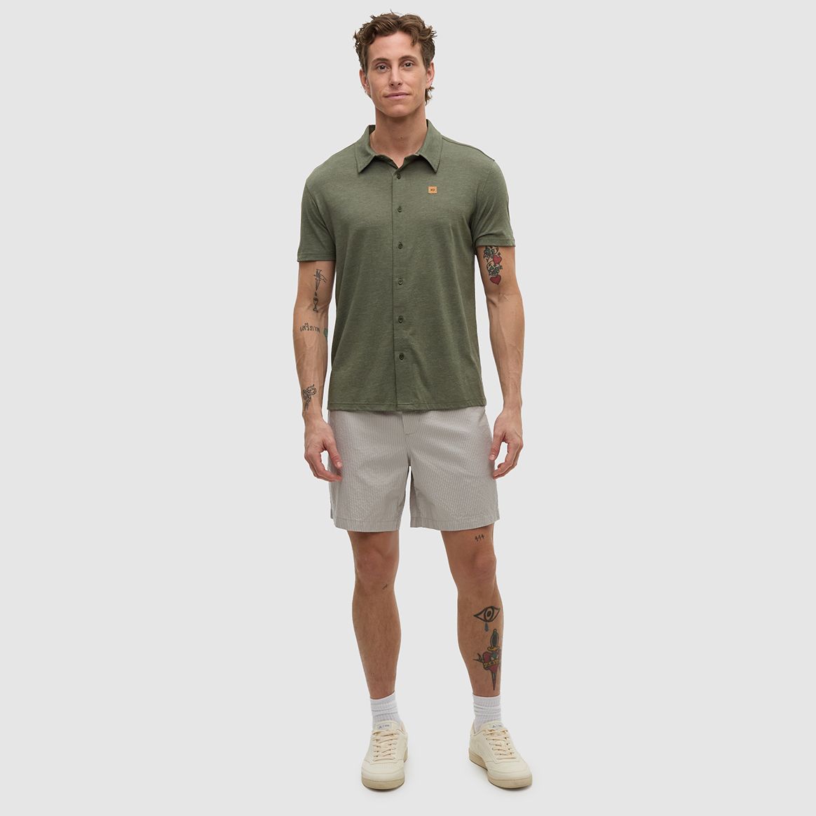 tentree M Hawthorn Shirt Deep Olive