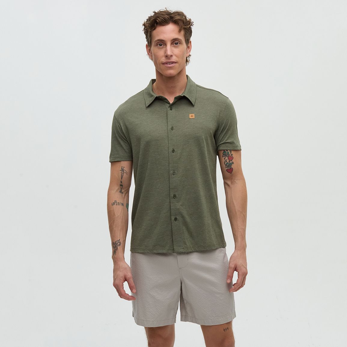 tentree M Hawthorn Shirt Deep Olive