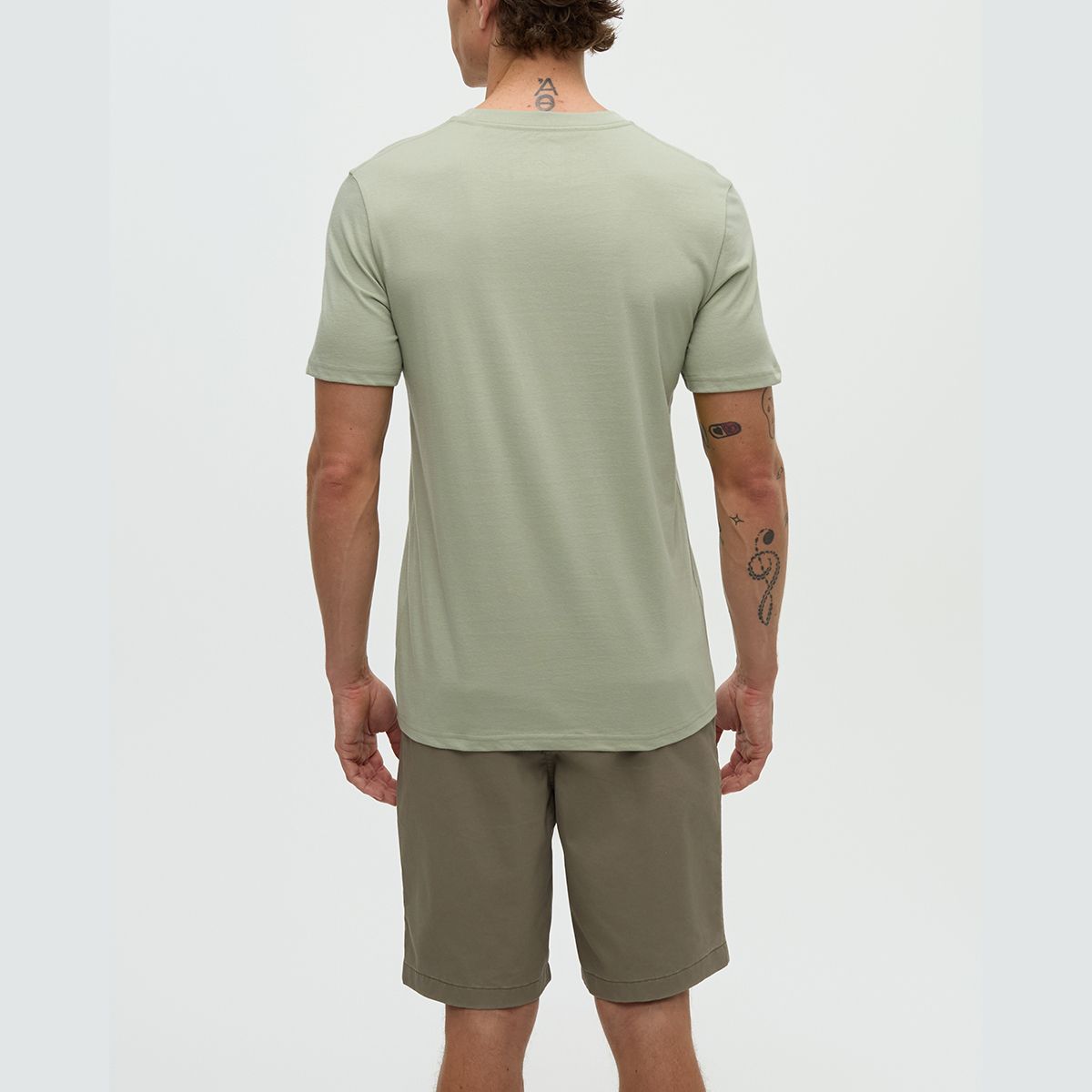 Tentree M Summer Guitar T-Shirt Light Moss/Deep Olive