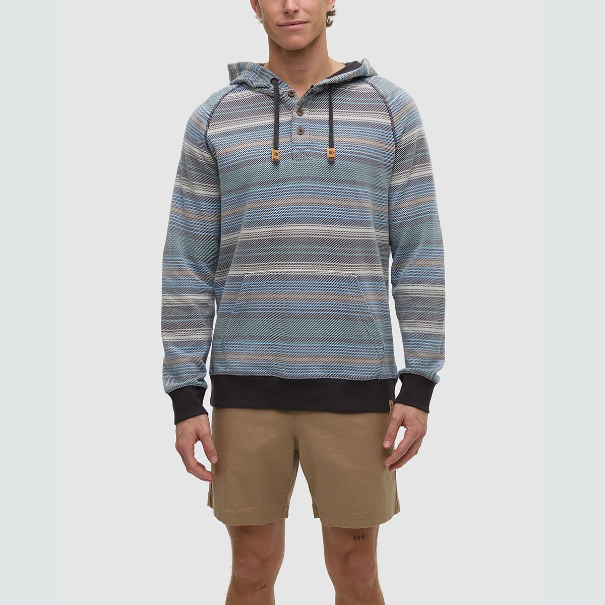 tentree M Woodrow Hoodie Graphite Multi Stripe