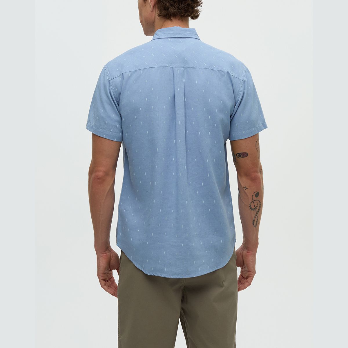 tentree M Small Tree Mancos Shirt Lakeside Blue/Small Tree