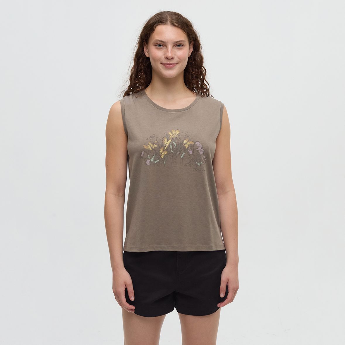 tentree W Lakeside Florals Tank Clay/Timber