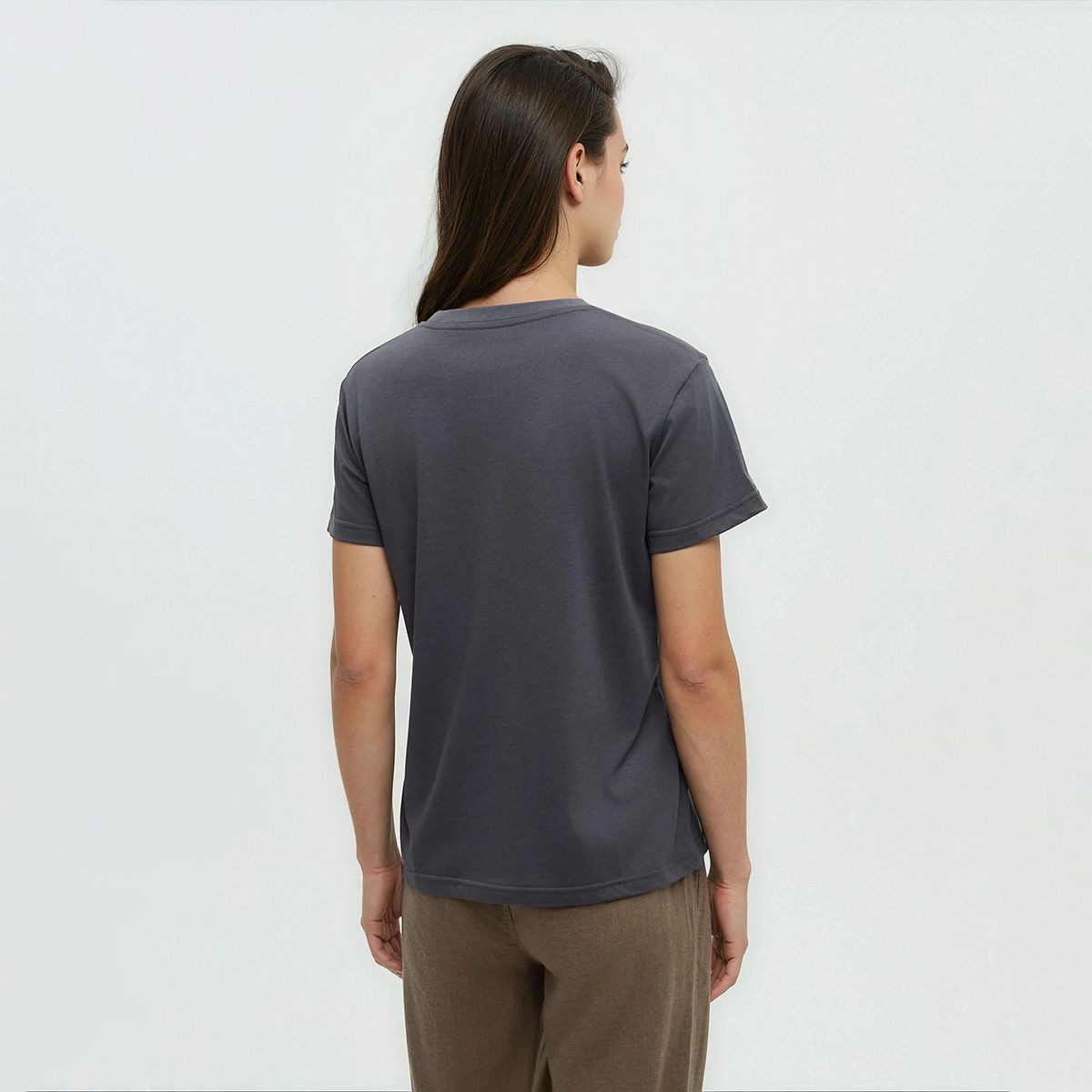 tentree W Retro Treeline T-Shirt Graphite/Light Moss