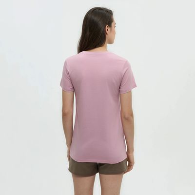 tentree W Summer Flora T-Shirt Pink Sand/Black