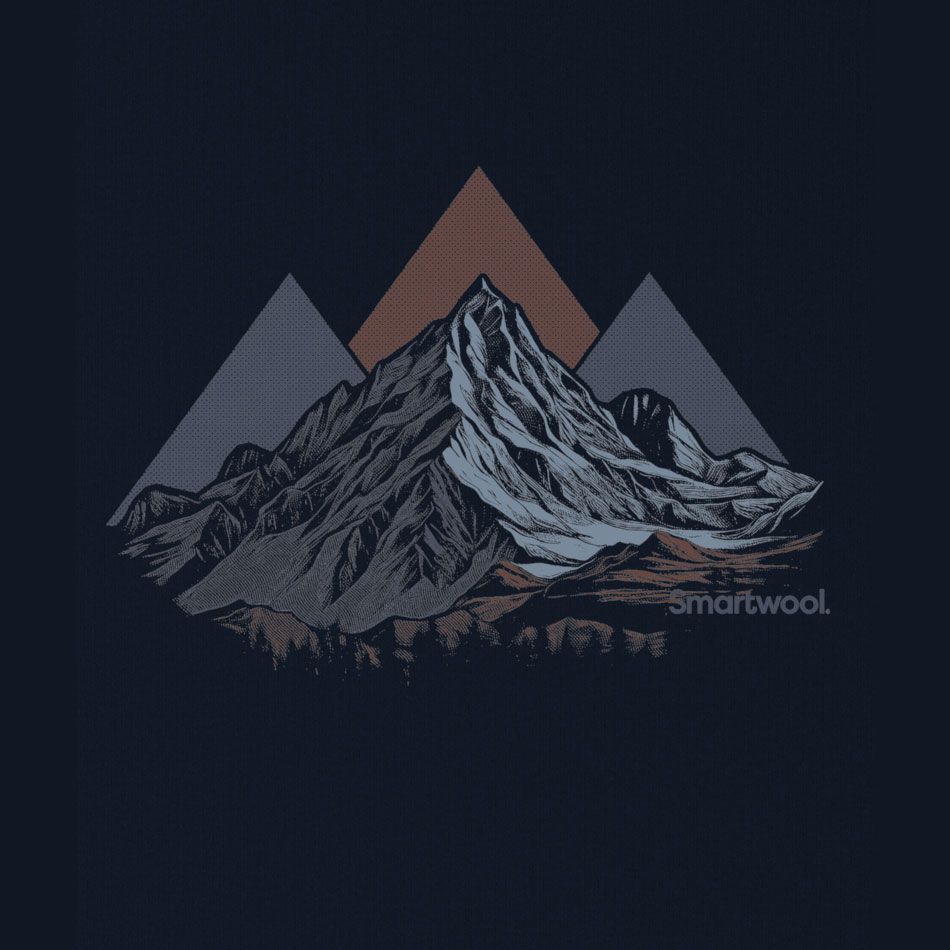 Smartwool M Peak Bagger Active SS Graphic Tee Navy