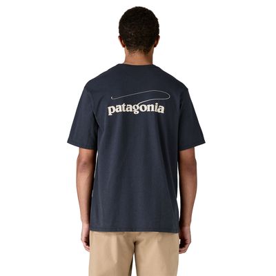 Patagonia M Casting Logo Responsibili-Tee Smolder Blue