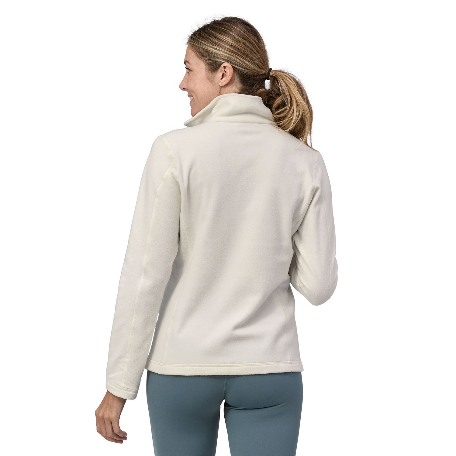 Patagonia W Micro D 1/4 Zip Birch White
