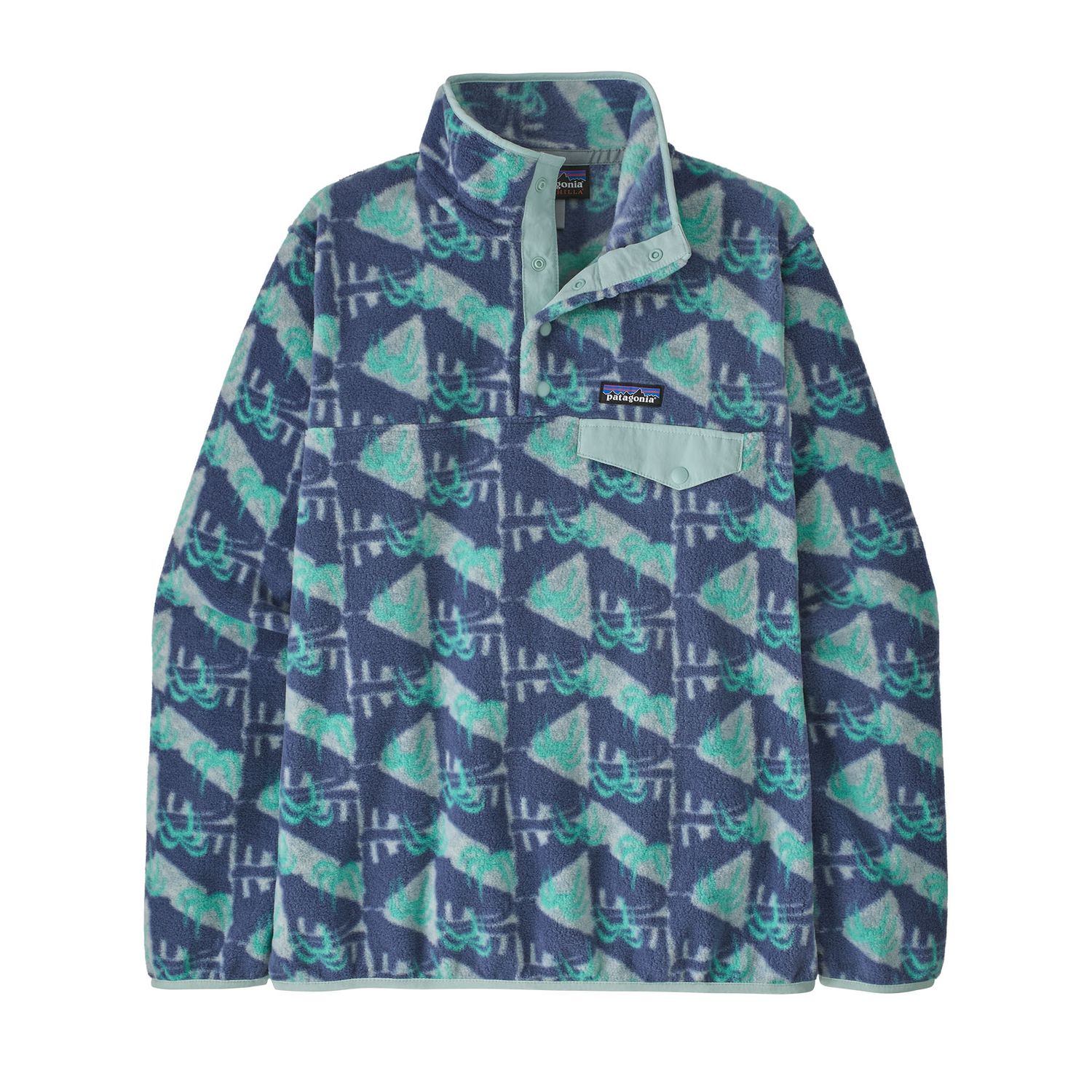 Patagonia W LW Synch Snap-T P/O Jag Geo: Sage