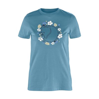 Fjallraven W Fjällblomster Fox T-shirt Dawn Blue Fjallraven W Fjällblomster Fox T-shirt Dawn Blue