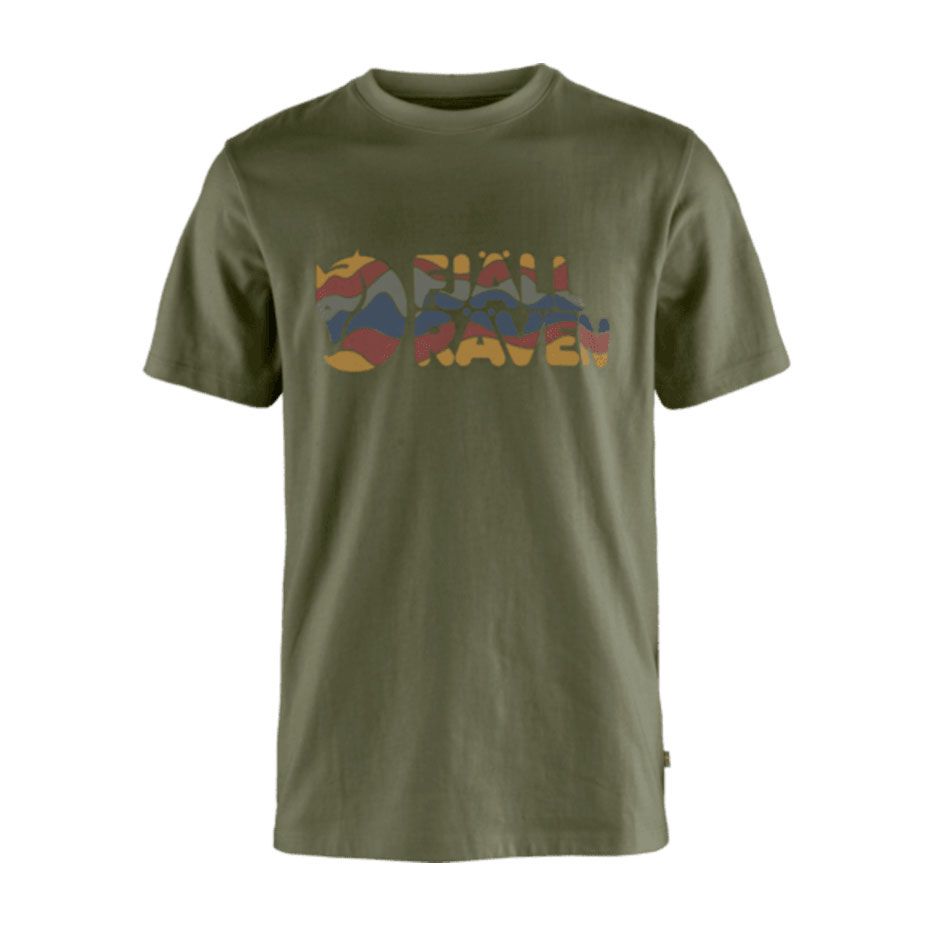 Fjallraven M Multicolor Logo T-shirt Laurel Green