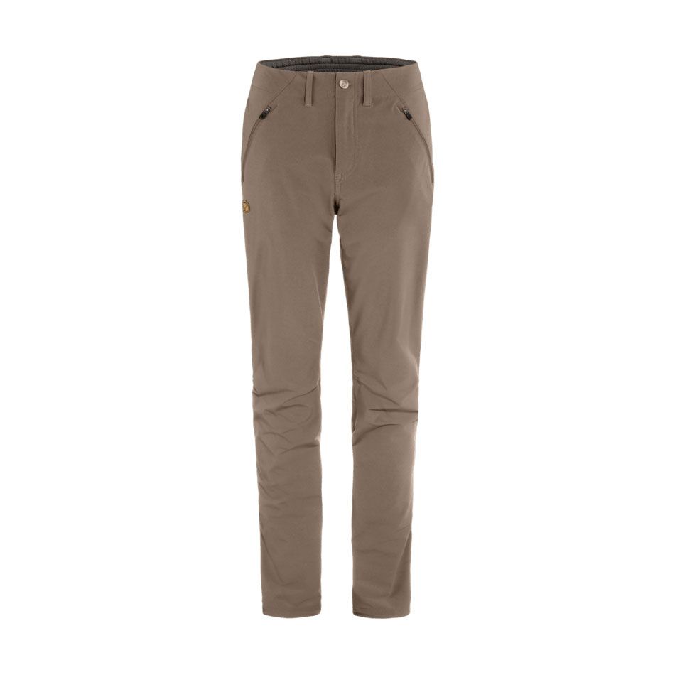 Fjallraven W Abisko Trail Stretch Trousers Suede Brown