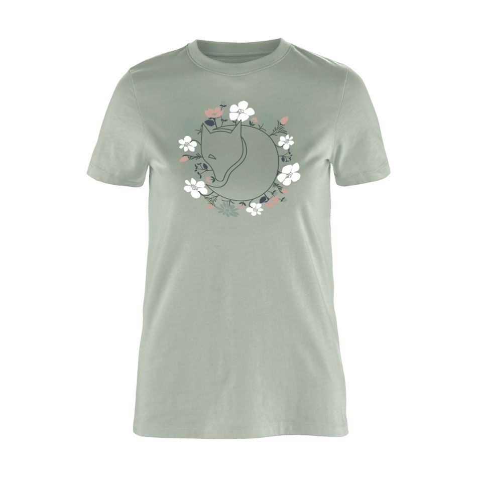 Fjallraven W Fjällblomster Fox T-shirt Soft Jade