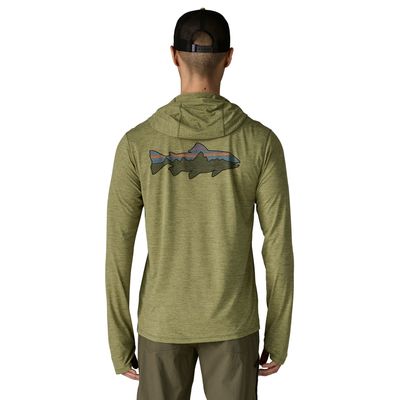 Patagonia M Cap Cool Sun Hoody - Fitz Roy Trout Caper Green