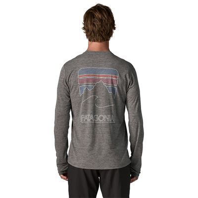 Patagonia M L/S Cap Cool Sun - Peak Visions Grey