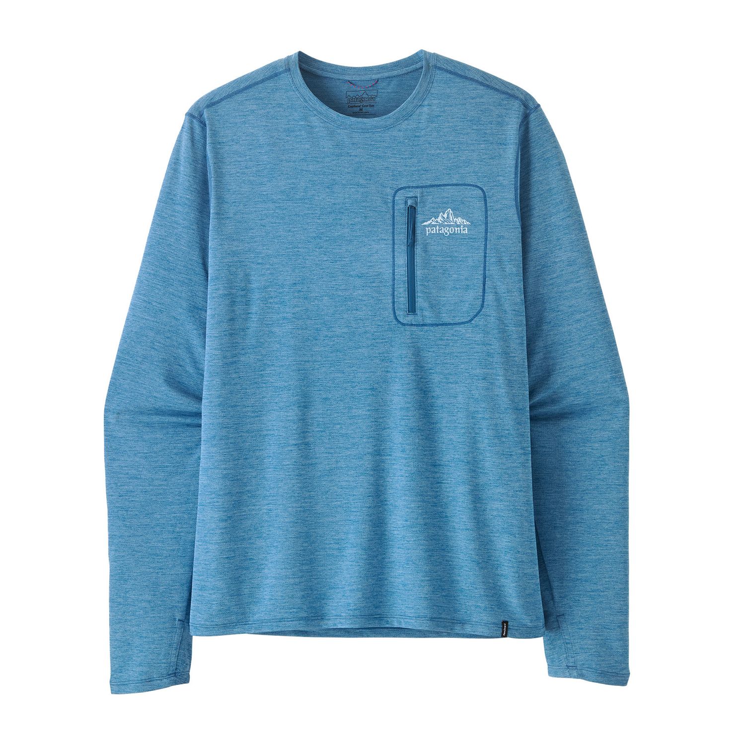 Patagonia M L/S Cap Cool Sun Shirt - Crag Crest Blue