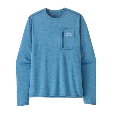 Patagonia M L/S Cap Cool Sun Shirt - Crag Crest Blue