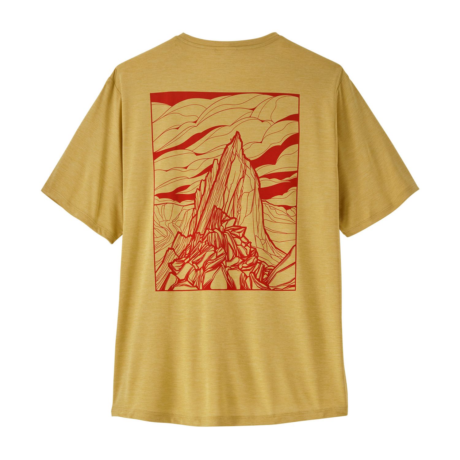Patagonia M Cap Cool Daily Shirt - Cloud Crag Limestone Yellow