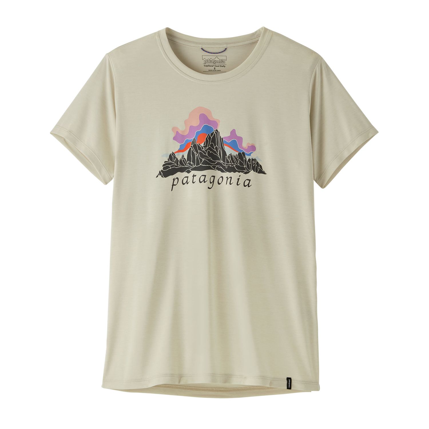 Patagonia W Cap Cool Daily Shirt - Fitz Roy Nimbus Dyno White