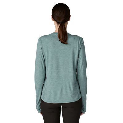 Patagonia W L/S Cap Cool Sun Shirt Nouveau Green - Blue Sage