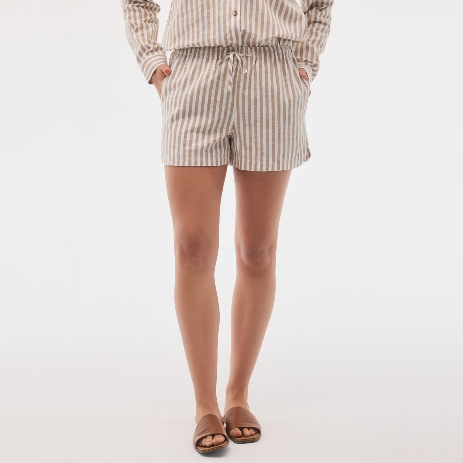 FIG Ella Shorts - Cabana Stripe Maple