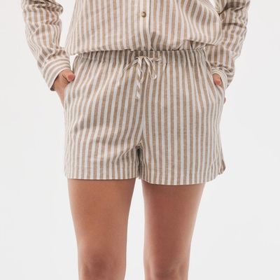 FIG Ella Shorts - Cabana Stripe Maple