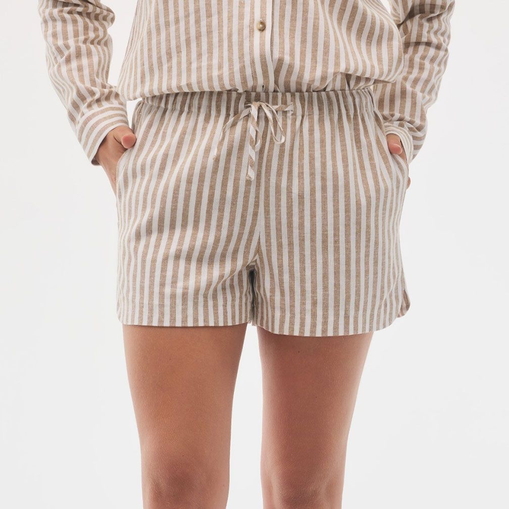 FIG Ella Shorts - Cabana Stripe Maple
