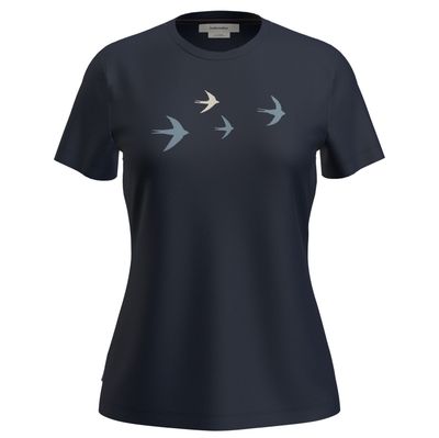 Icebreaker W Merino 150 Tech Lite SS Bird Transit Midnight Icebreaker W Merino 150 Tech Lite SS Bird Transit Midnight