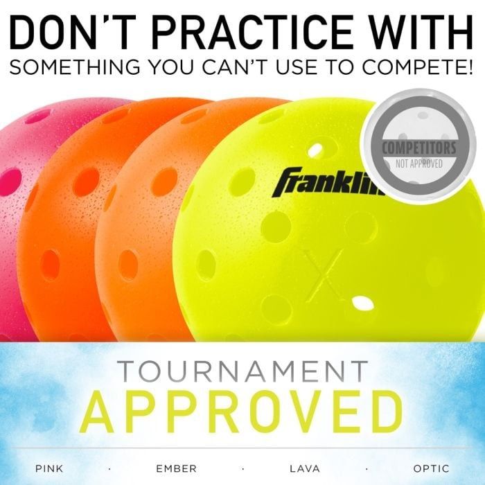Franklin X-40 Outdoor Pickleball Optic 3 Pack Tube