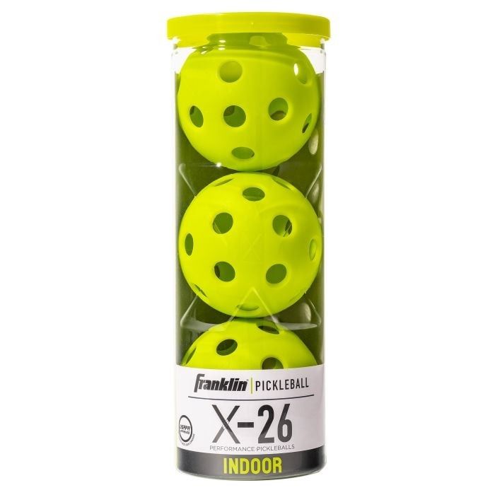 Franklin X-26 Indoor Pickleball Lime 3 Pack Tube