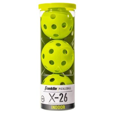 Franklin X-26 Indoor Pickleball Lime 3 Pack Tube