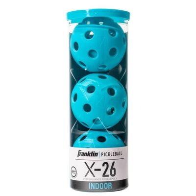 Franklin X-26 Indoor Pickleball Blue 3 Pack Tube