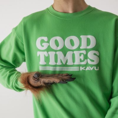 KAVU M Core Crew-Retro Green