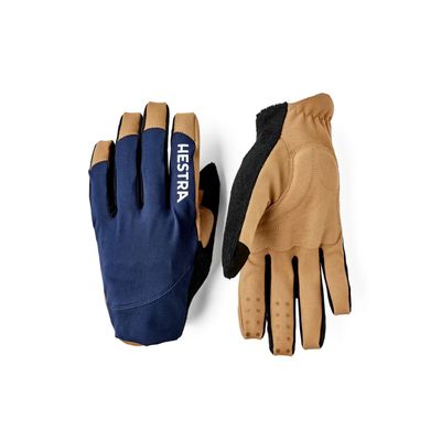 Hestra Spiro Long - 5 finger Bike Glove Navy/Tan Hestra Spiro Long - 5 finger Bike Glove Navy/Tan