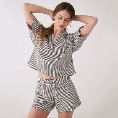 LOLE Bella Shorts Bella Stripe Abalone LOLE Bella Shorts Bella Stripe Abalone