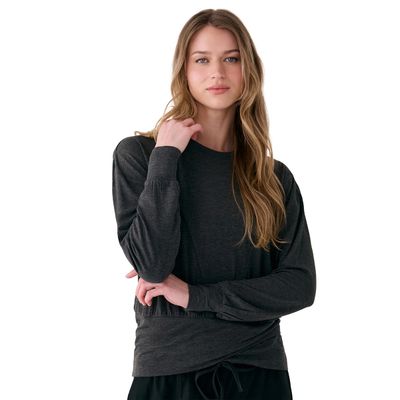 LOLE Elisia Long Sleeve Black Heather LOLE Elisia Long Sleeve Black Heather